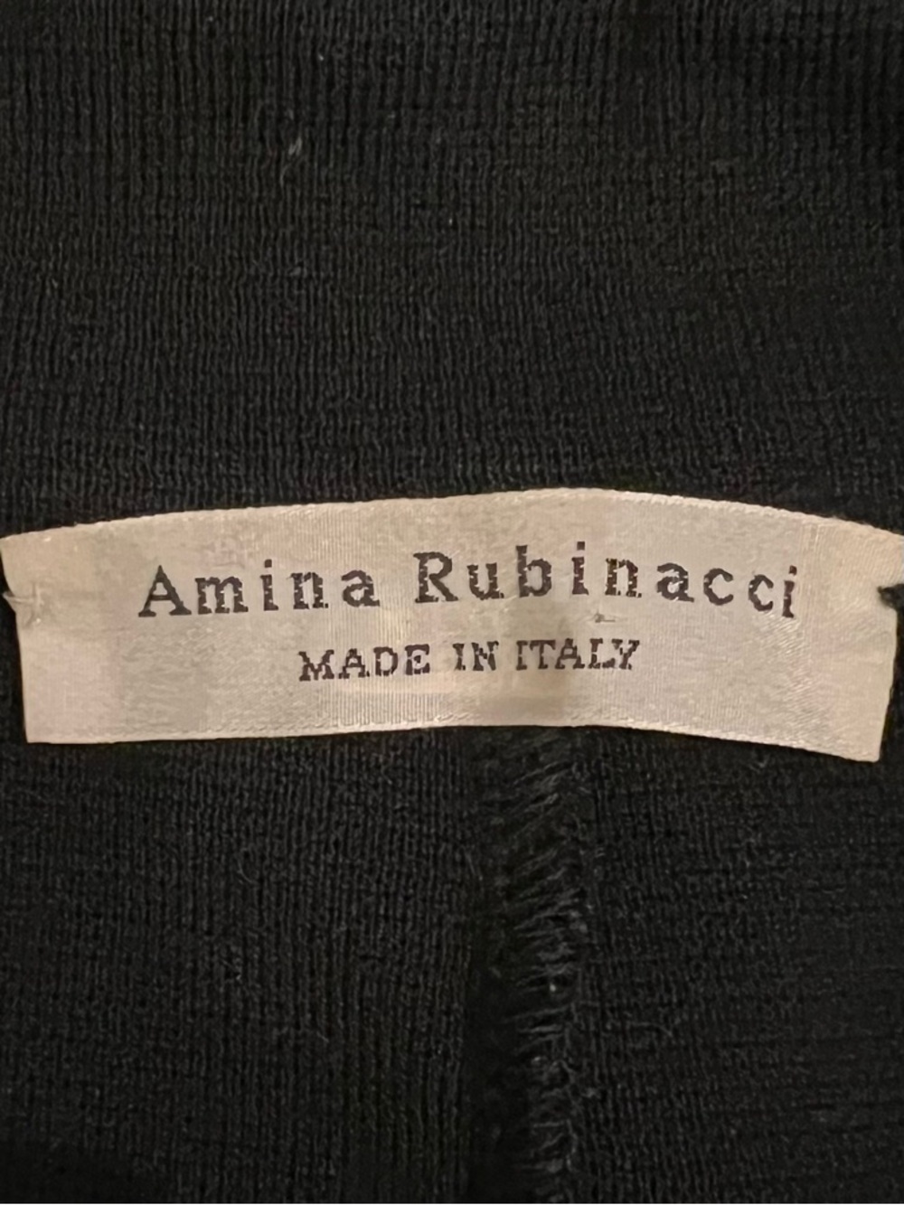 Amina Rubinacci Women’s Long Black Cotton Coat with Peekaboo Pattern Size 42 - Picture 4 of 5